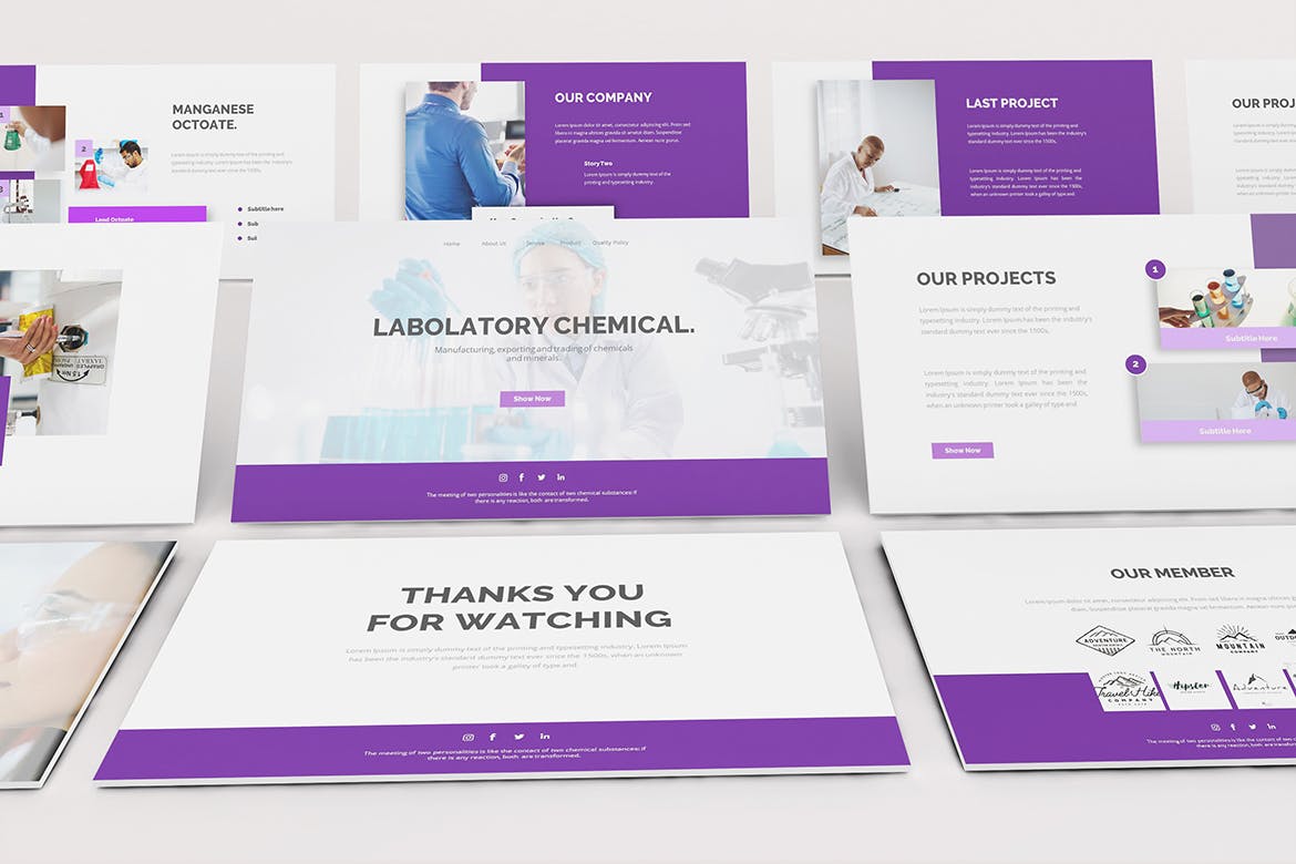 化学实验相关的PPT模板下载(PPTX)