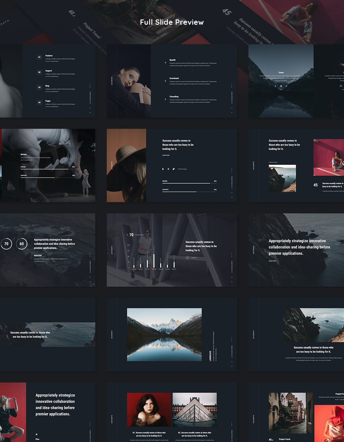 设计师个人作品介绍PPT模板（PPTX）