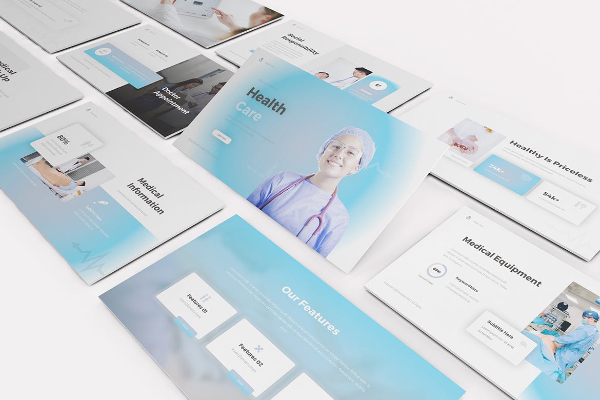 医疗保健PPT模板下载(PPTX)