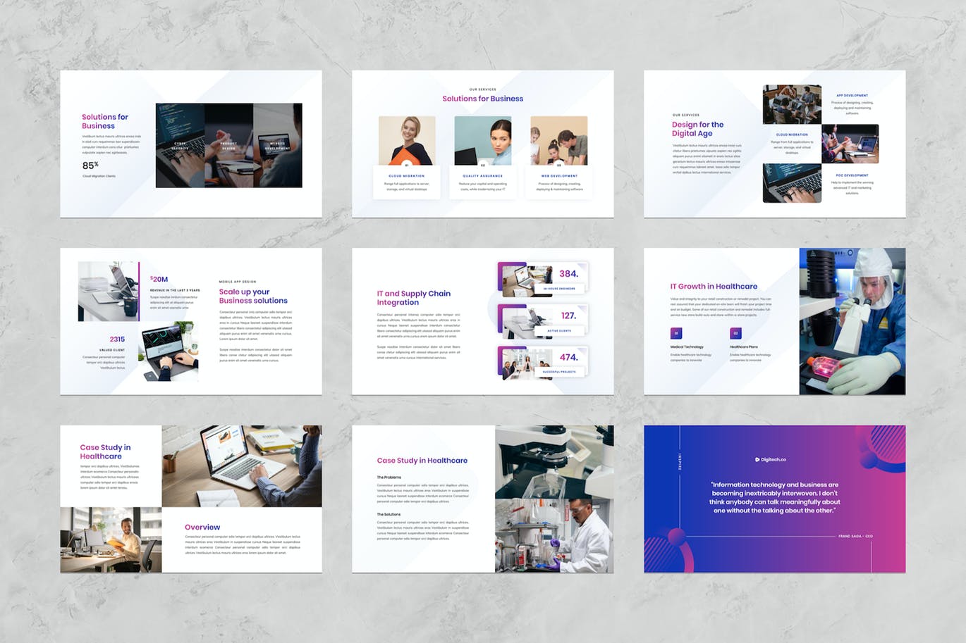 数字IT企业PPT模板下载 [PPTX]