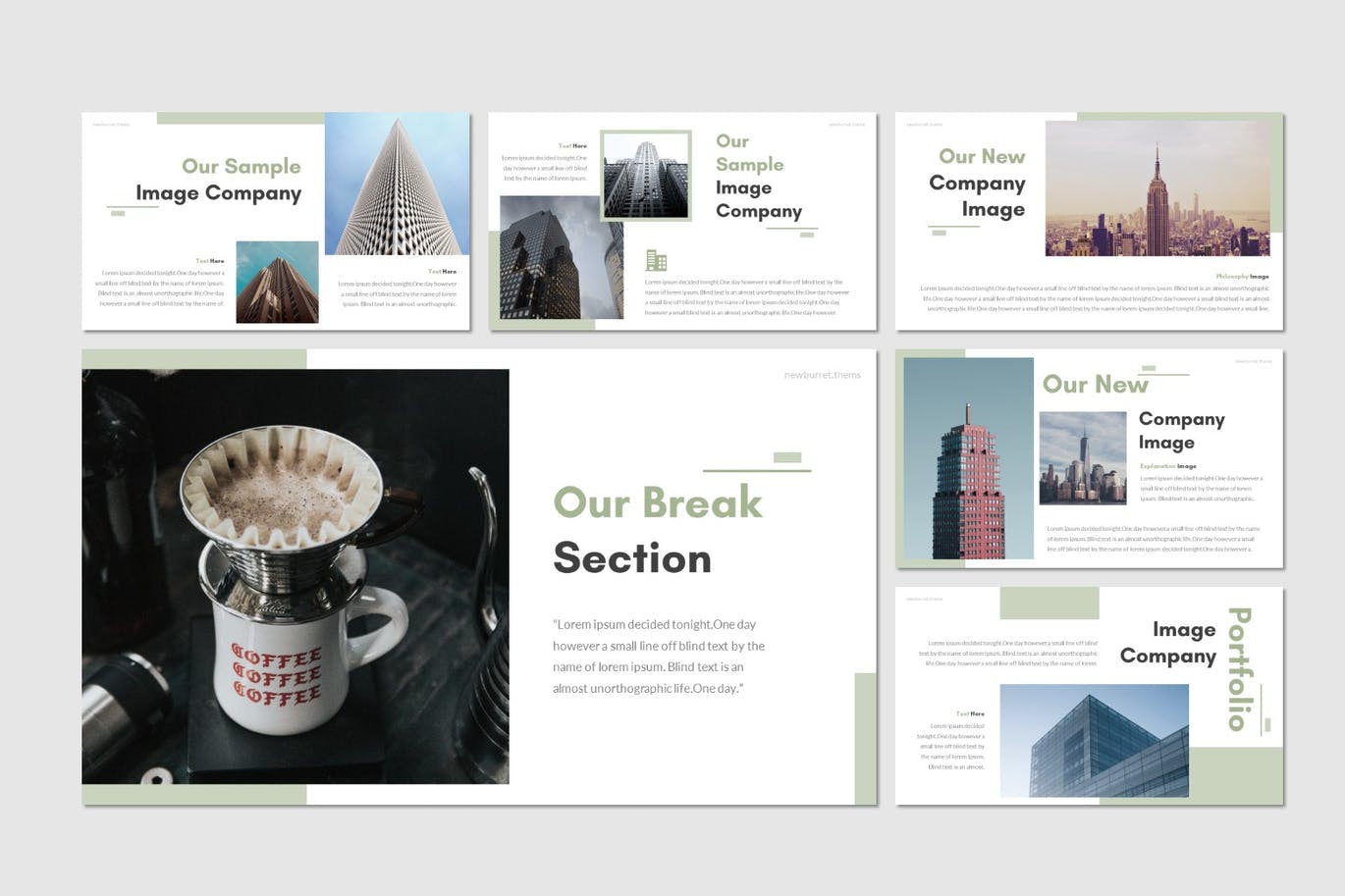 简约清新配色的多用途大数据powerpoint幻灯片演示模板（pptx）