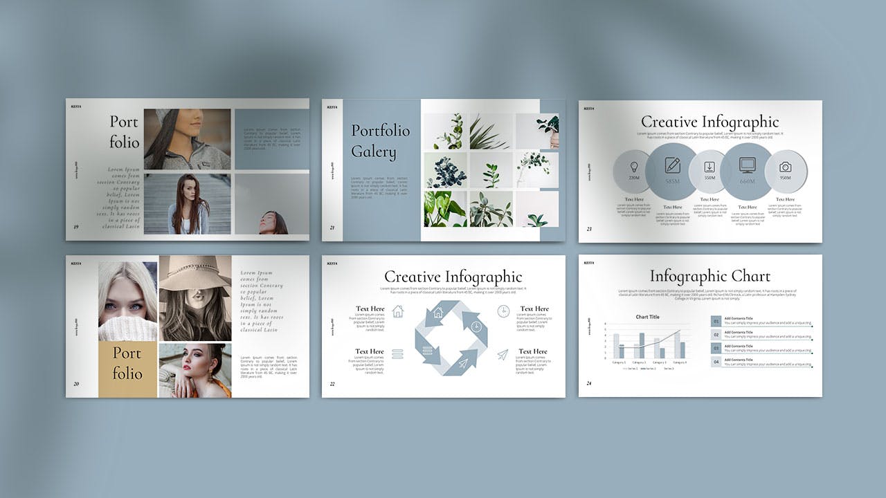 时尚优雅多用途的简约大数据powerpoint幻灯片演示模板（pptx）