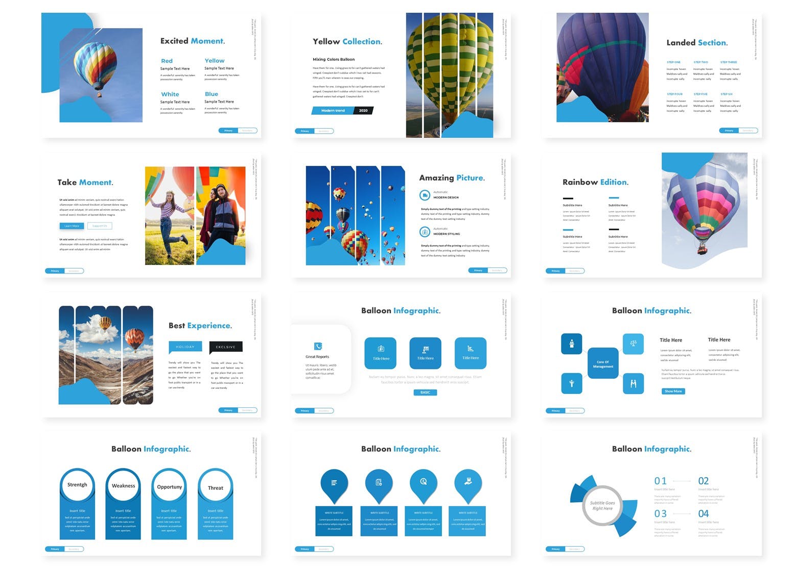 蓝色清新风格的优质PPT模板下载（PPTX）