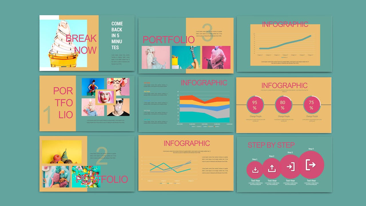 时尚特效杂志风格PPT模板下载（PPTX）