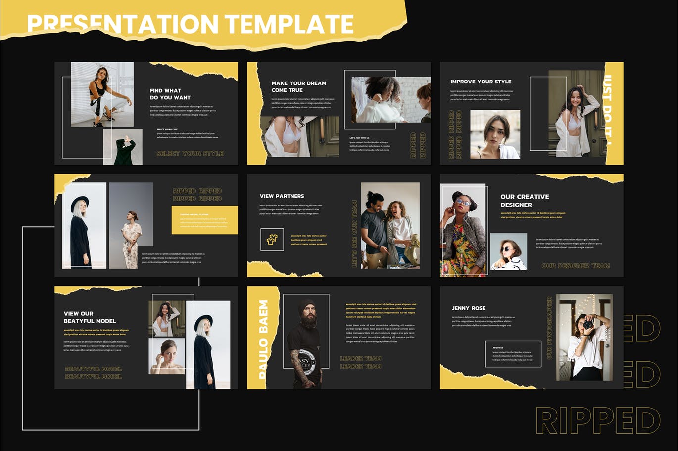 时尚的深色手机PPT模板下载（PPTX）