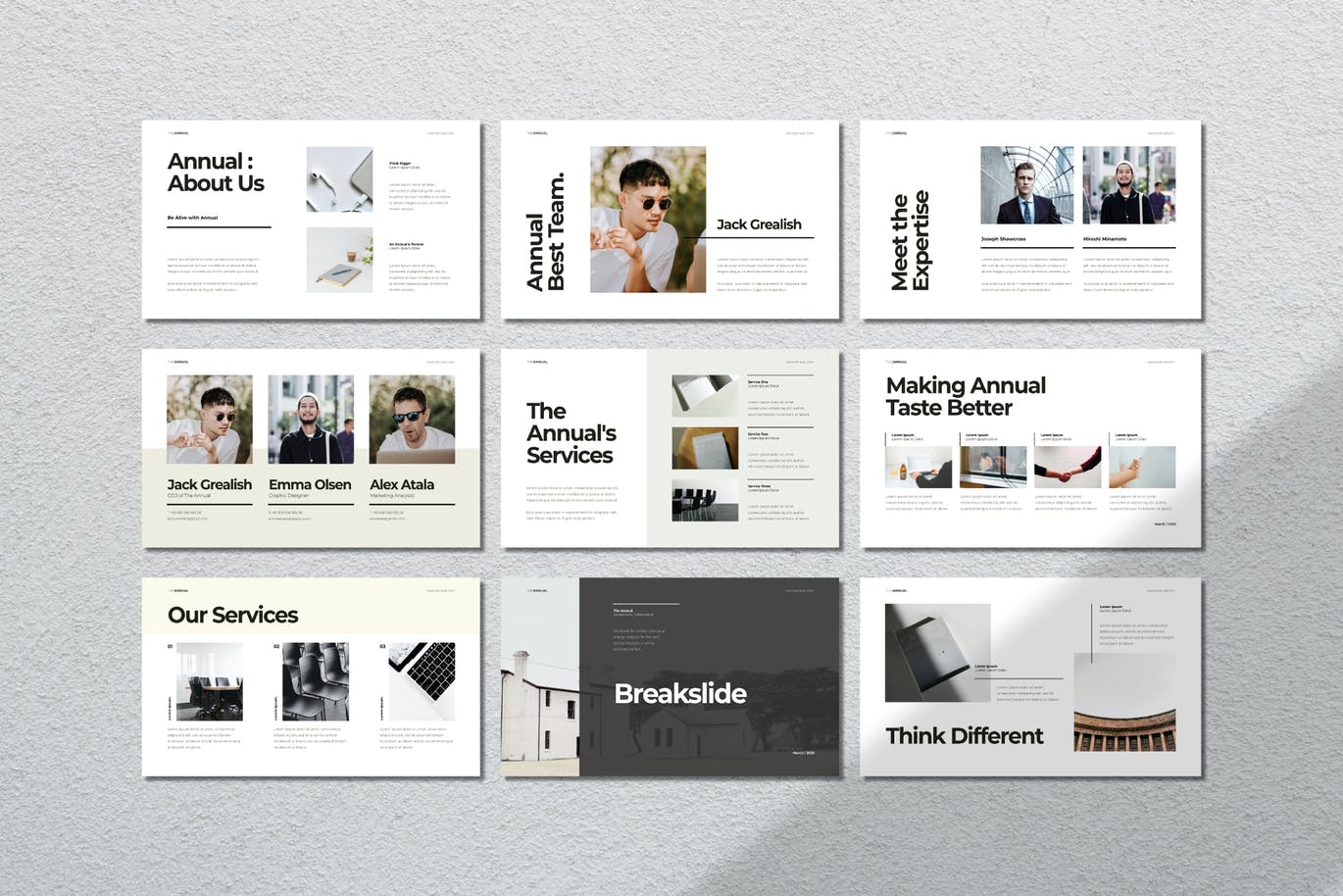 高端简约时尚多用途的高品质keynote幻灯片演示模板（key）