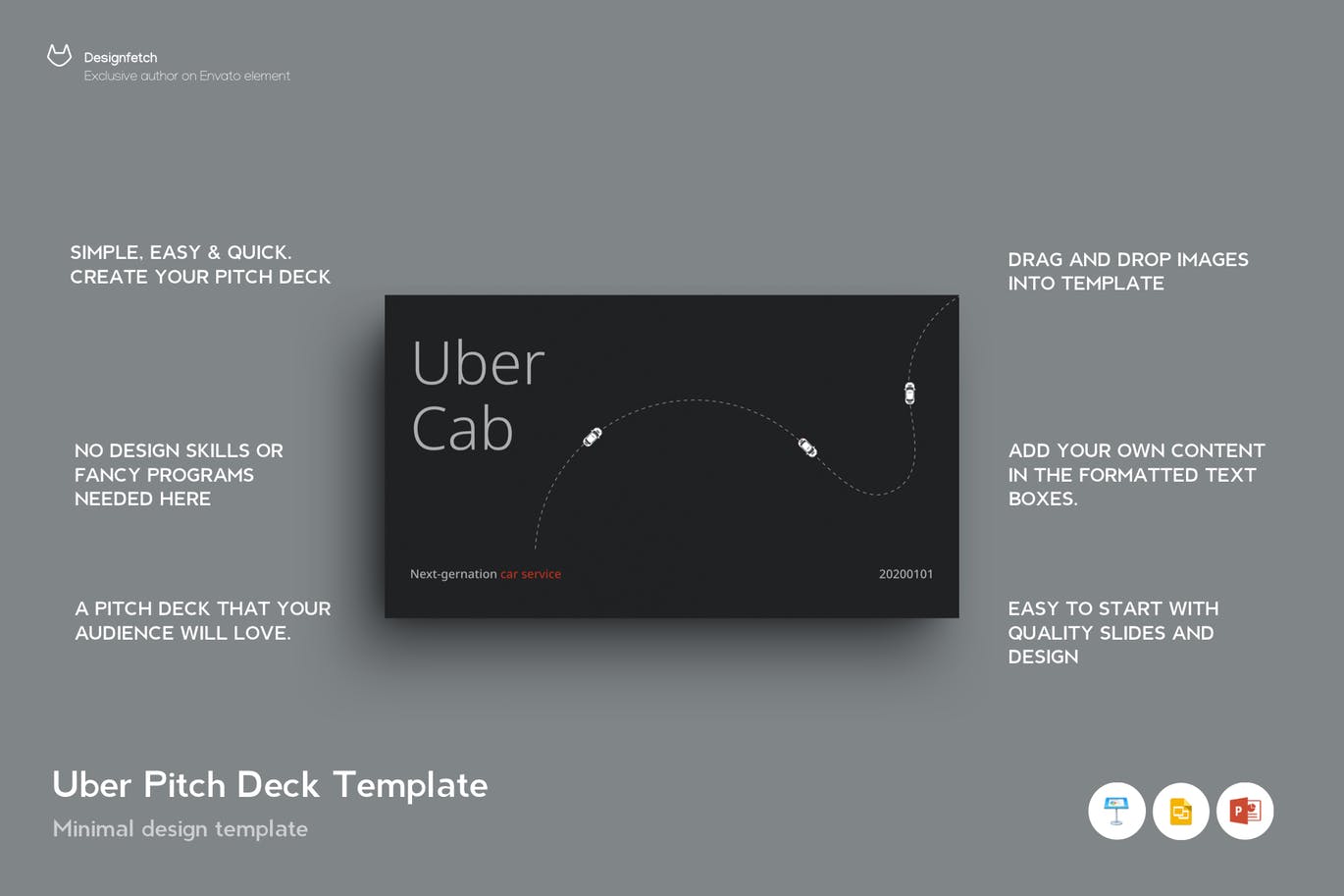基于Uber高品质时尚高端简约powerpoint幻灯片演示模板（pptx&amp;keynote）