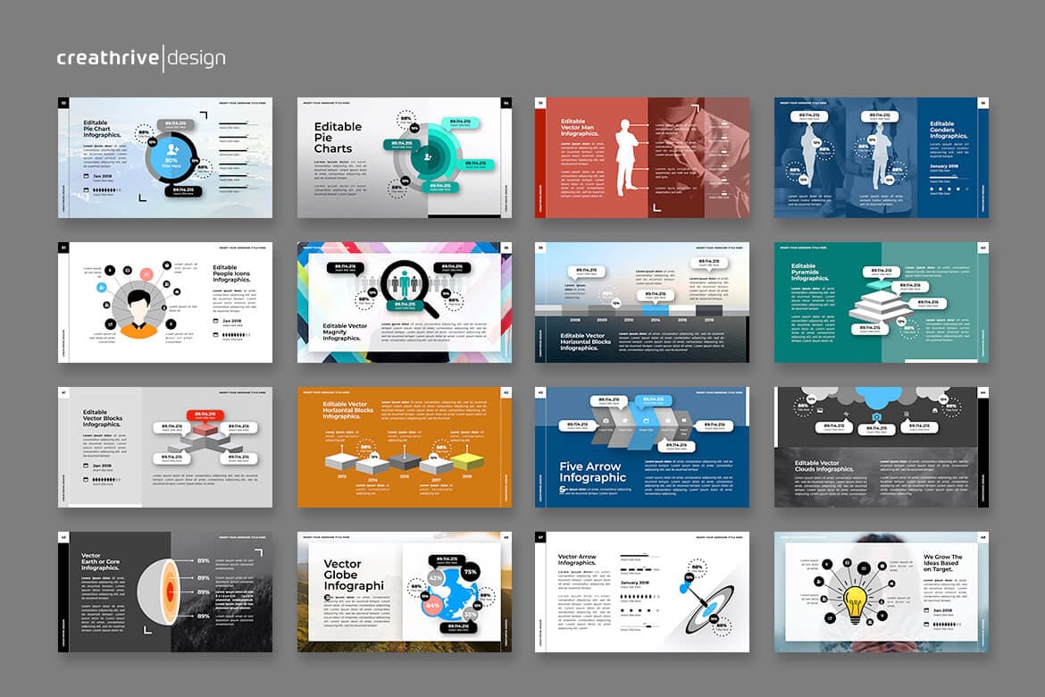 时尚大图片排版PPT模板下载（PPTX）