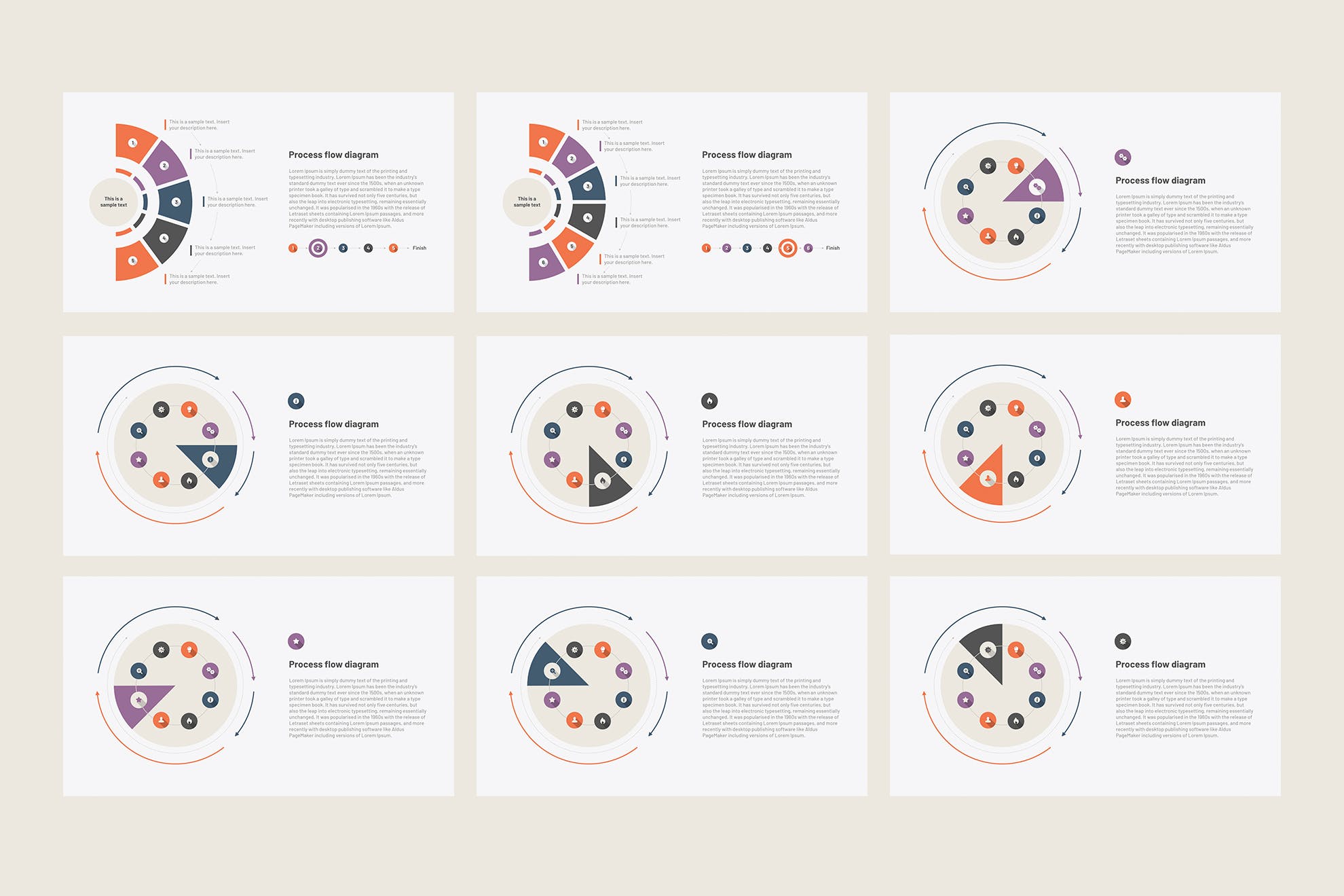 PPT工作流程图表模板下载[PPTX]