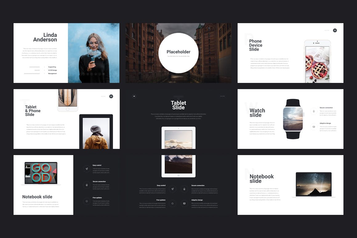 时尚高端简约多用途的高品质powerpoint幻灯片演示模板（pptx）