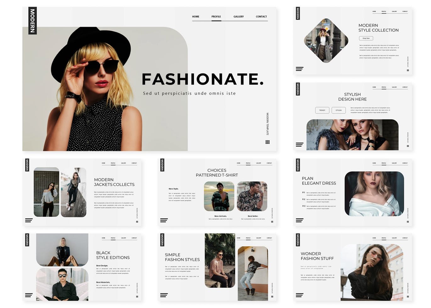 时尚高端Google Slides谷歌幻灯片演示模板（pptx）