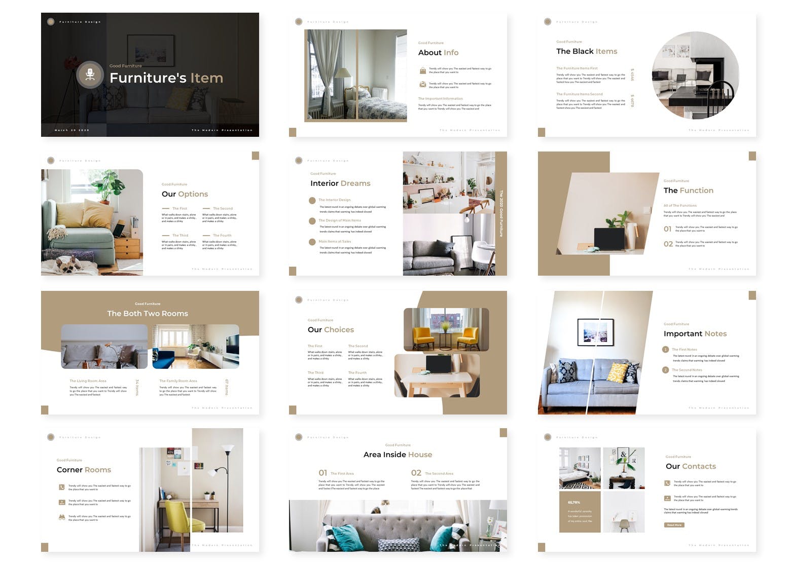 家具居家相关产品介绍PPT模板下载 [PPTX]