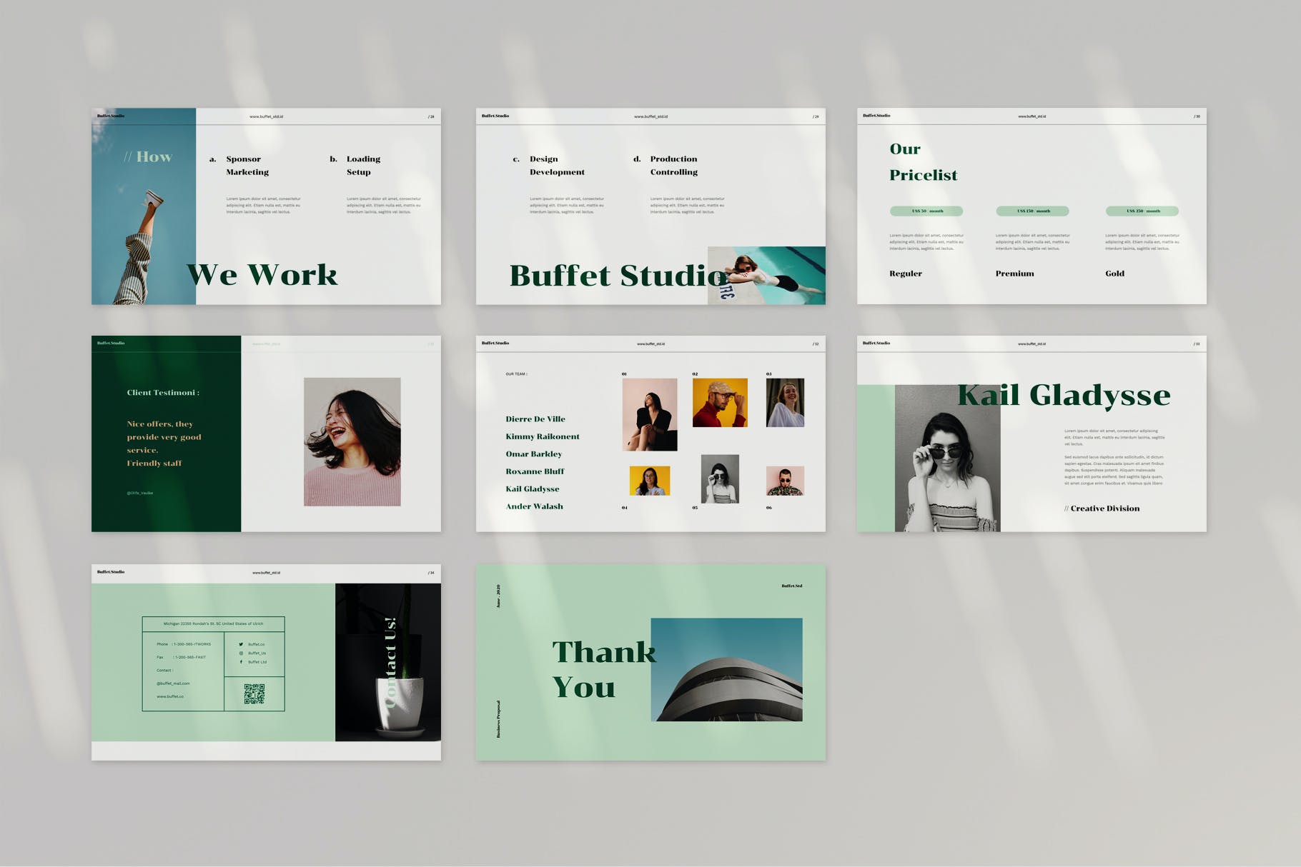 自助餐幻灯片PPT模板（PPTX）