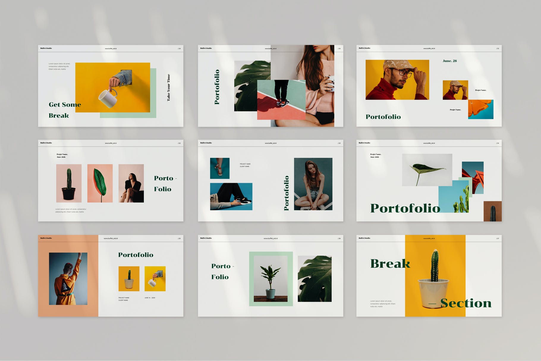 自助餐幻灯片PPT模板（PPTX）