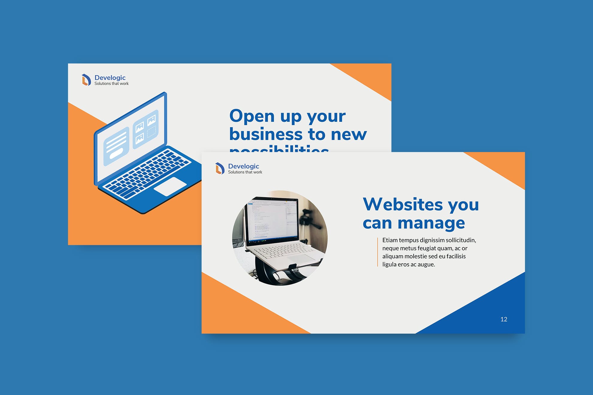 网页和移动开发服务介绍PPT模板