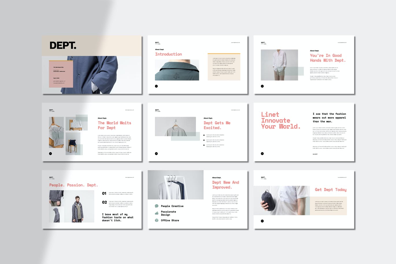 优雅时尚高端清新简约Google Slide谷歌幻灯演示模板（pptx）