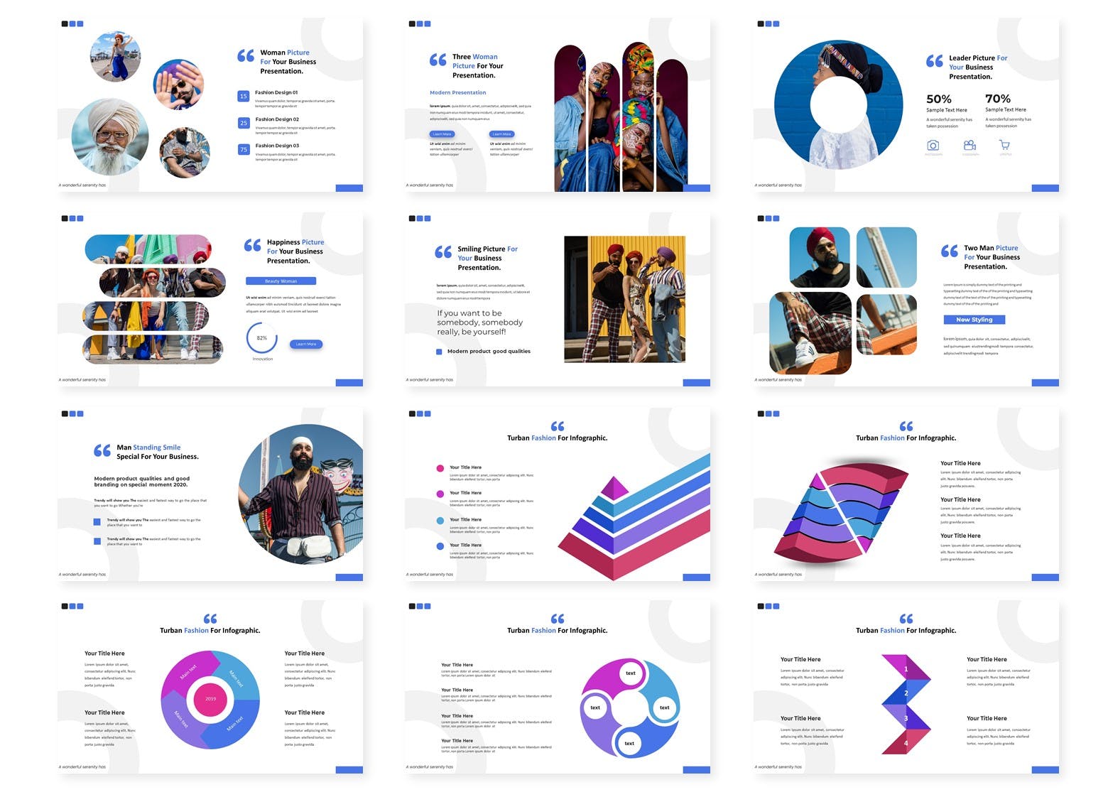 时尚多彩简单风格的PPT模板下载(PPTX)