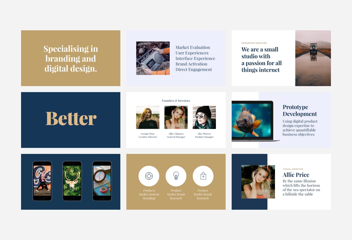 简单时尚的图文大色块PPT模板下载（PPTX）