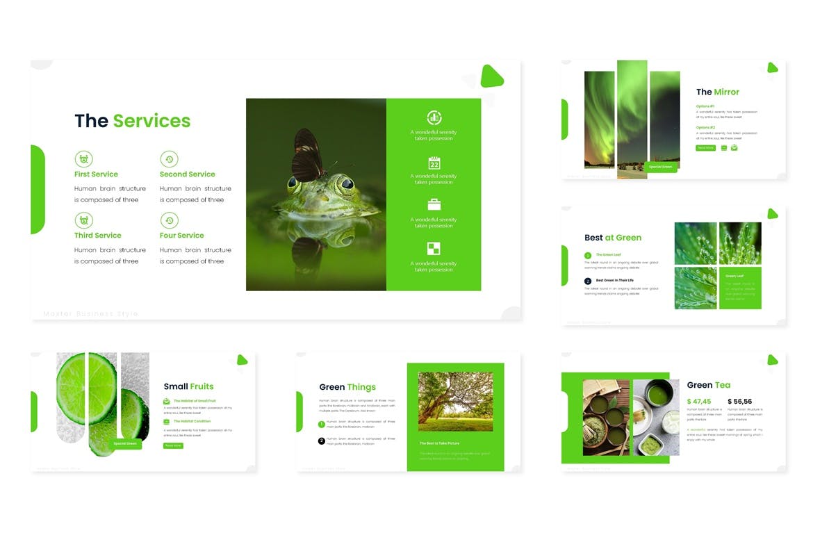 绿色环保的PPT模板下载（PPTX）