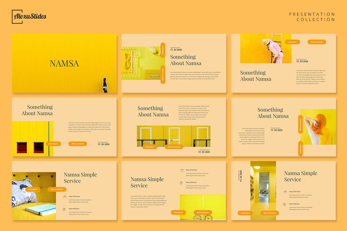 极简主义品牌PPT模板下载[PPTX]