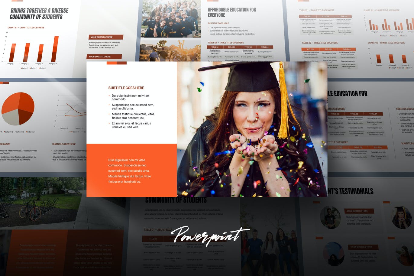 专业的在线教育出国留学培训机构大数据powerpoint幻灯片演示模板(pptx)