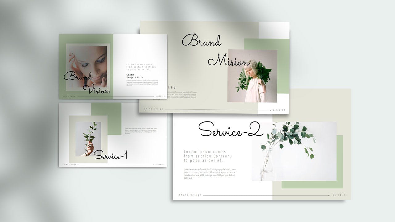 绿色清新的简约PPT模板下载(PPTX)