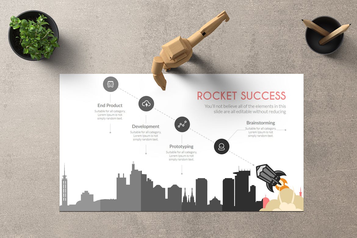 时尚的电子商务名片模板下载（PPTX）