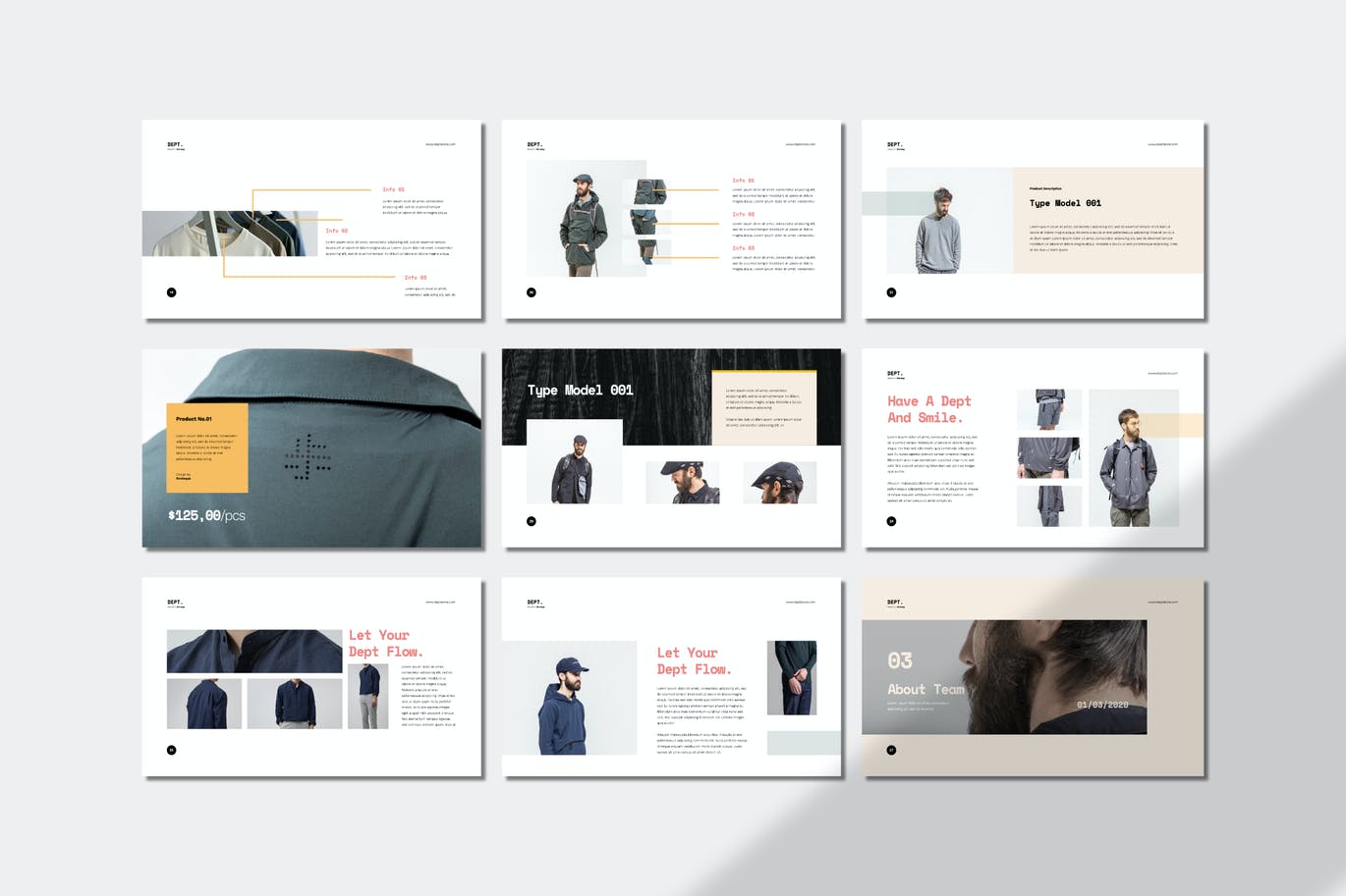 优雅时尚高端清新简约Google Slide谷歌幻灯演示模板（pptx）