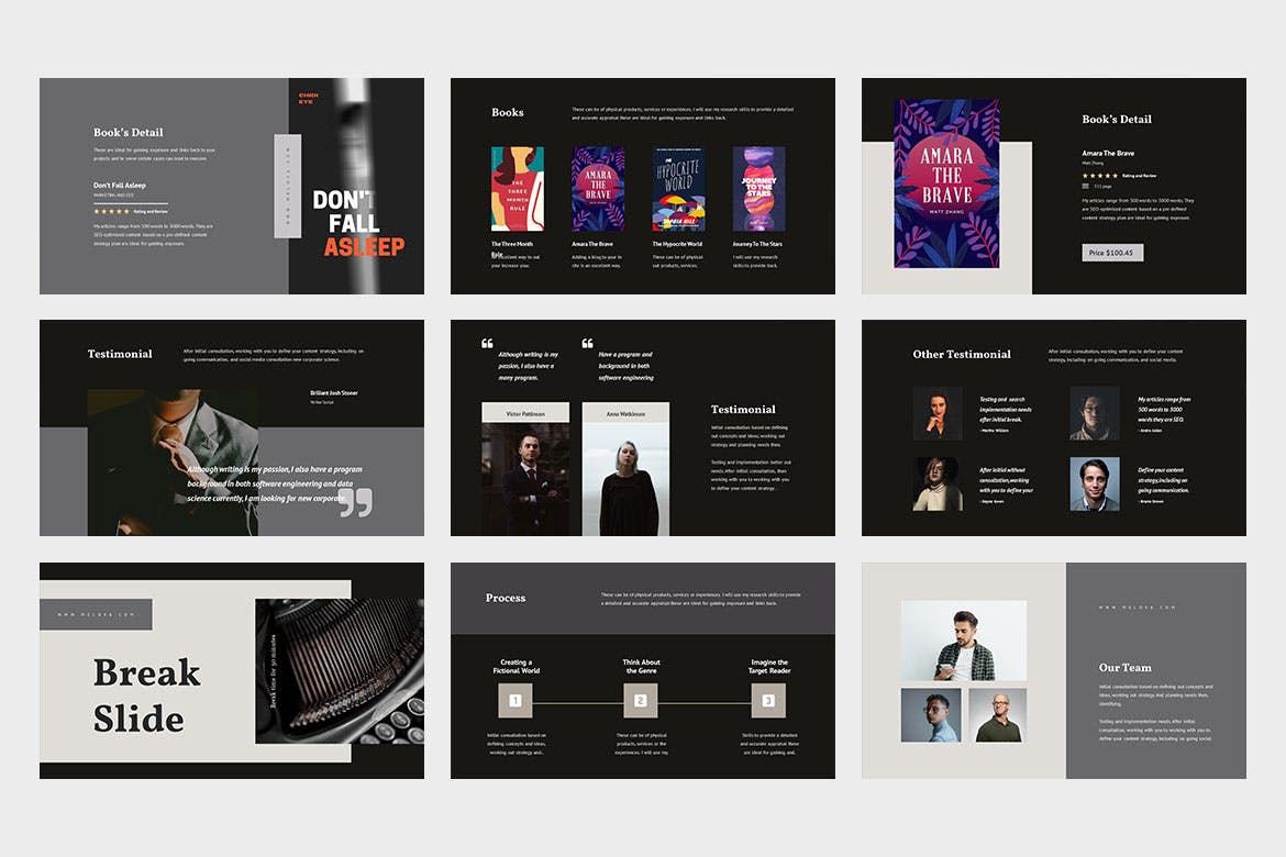 时尚简约好用的提案powerpoint幻灯片演示模板（pptx）