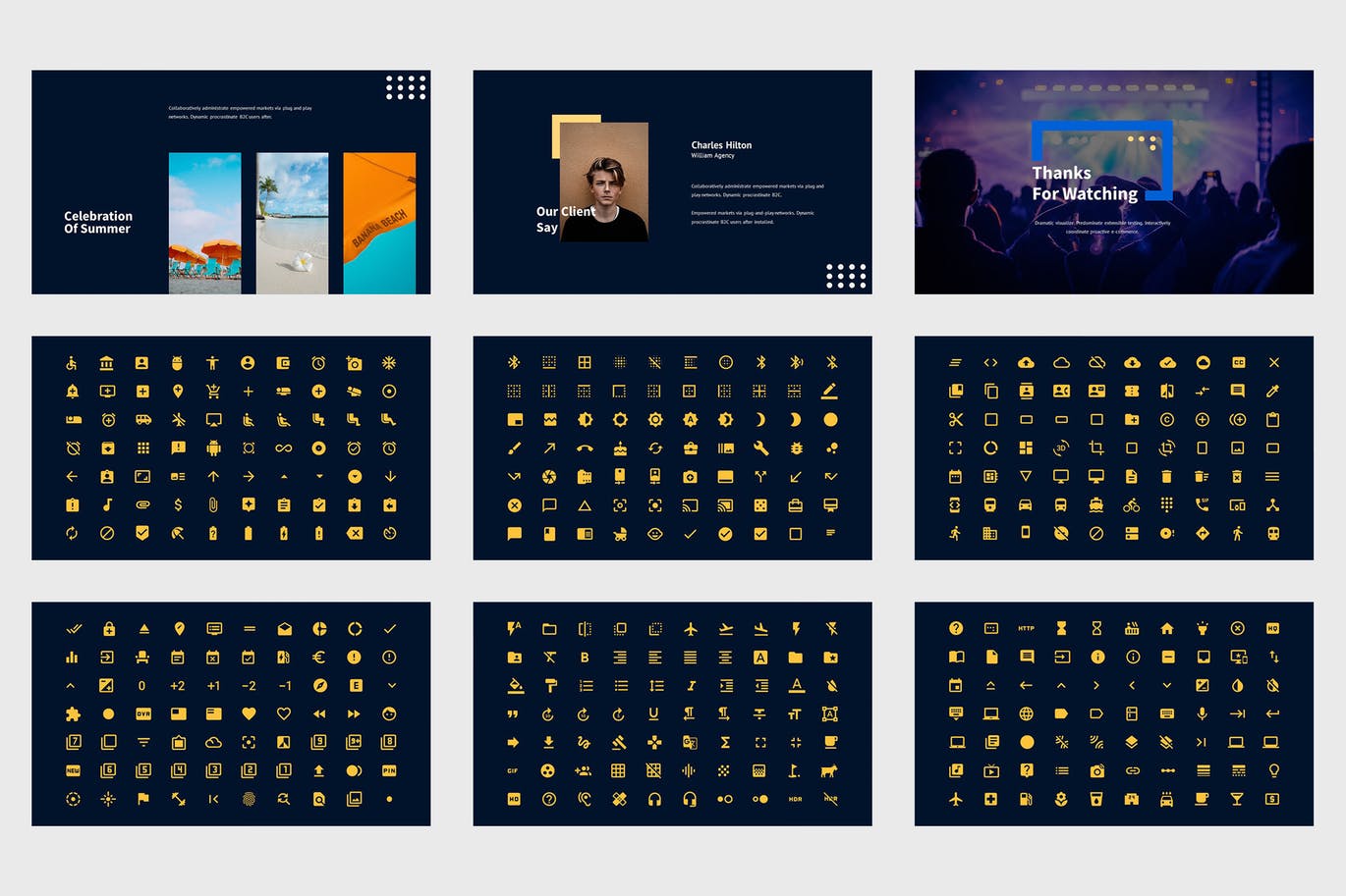 夏季主题的PPT模板下载（PPTX）