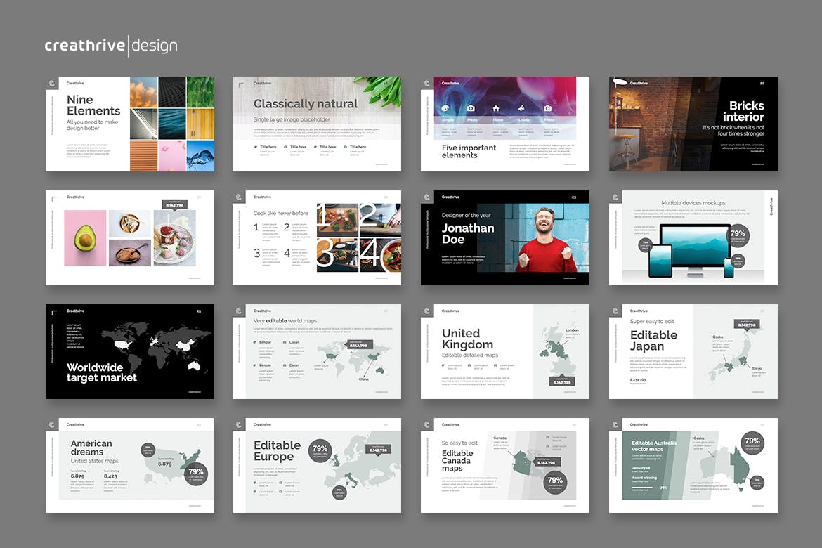 时尚的年度工作汇报PPT模板下载(PPTX)