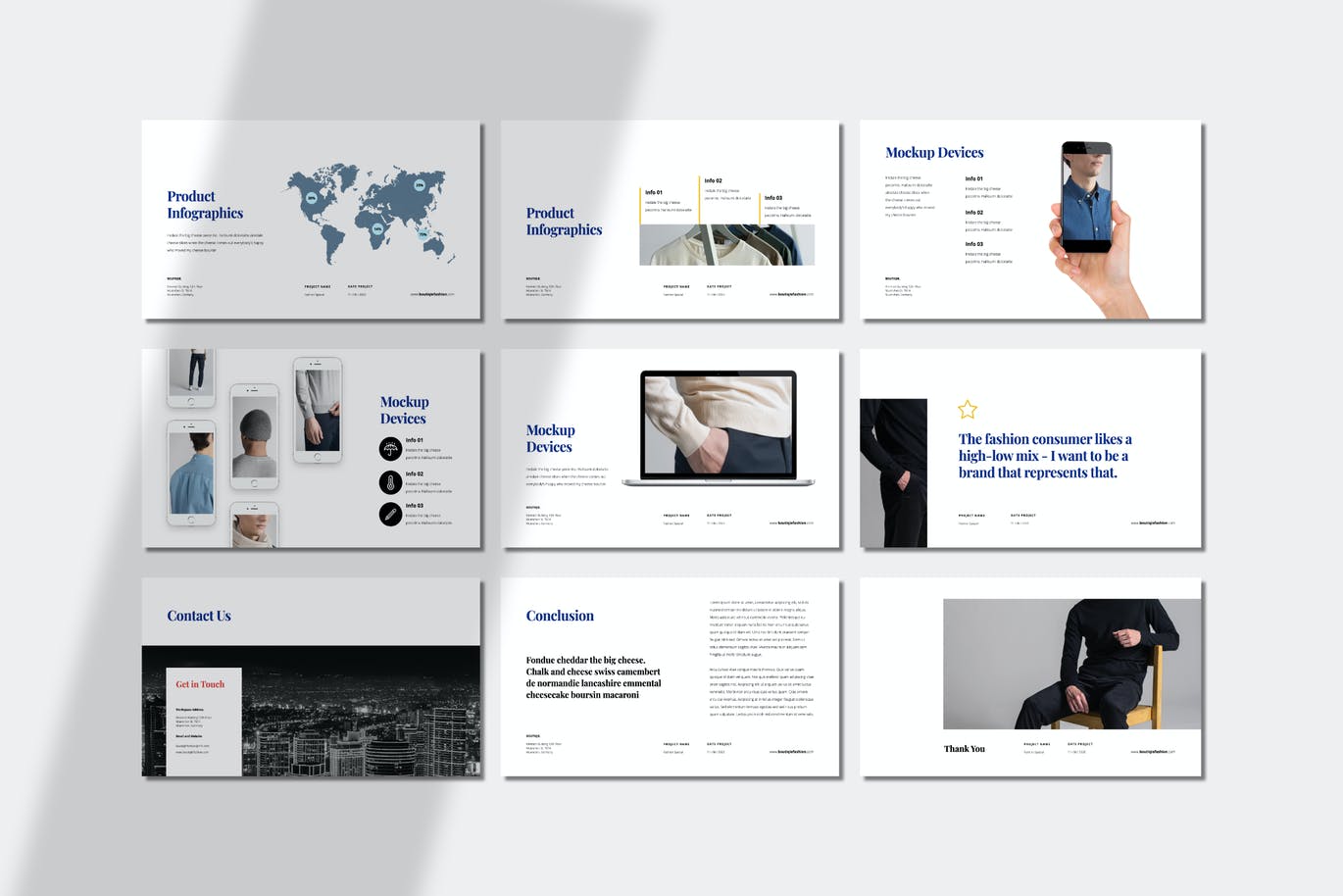 高端时尚简约清新好用的专业时装表演powerpoint幻灯片演示模板(pptx)