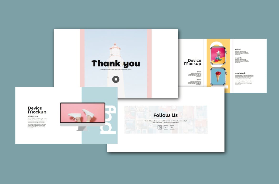 时尚简约的PPT模板模板(PPTX)