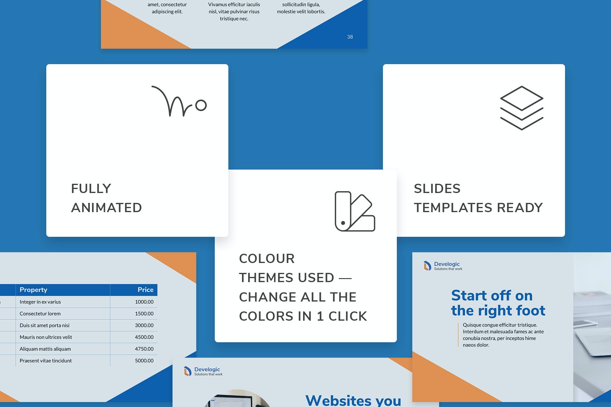网页和移动开发服务介绍PPT模板