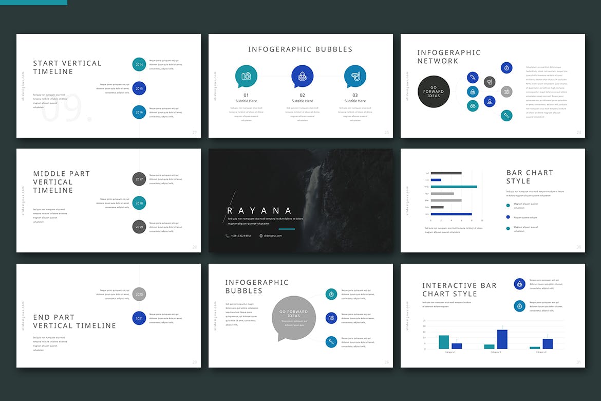 时尚高端专业的高品质多用途powerpoint幻灯片演示模板（pptx）