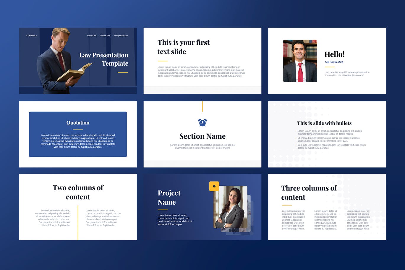 时尚高端专业的高品质法律律师事务所powerpoint幻灯片演示模板（pptx）