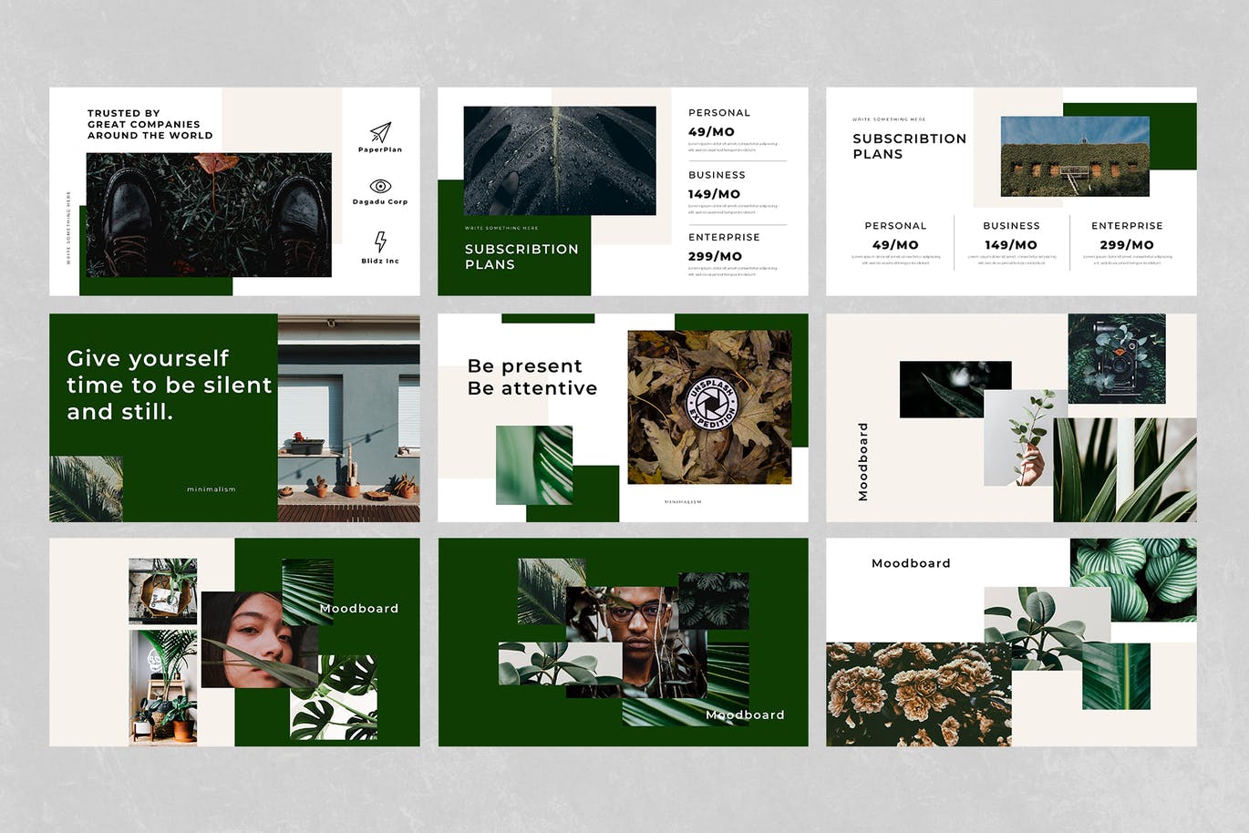 时尚高端优雅清新多用途的高品质powerpoint幻灯片演示模板（pptx）