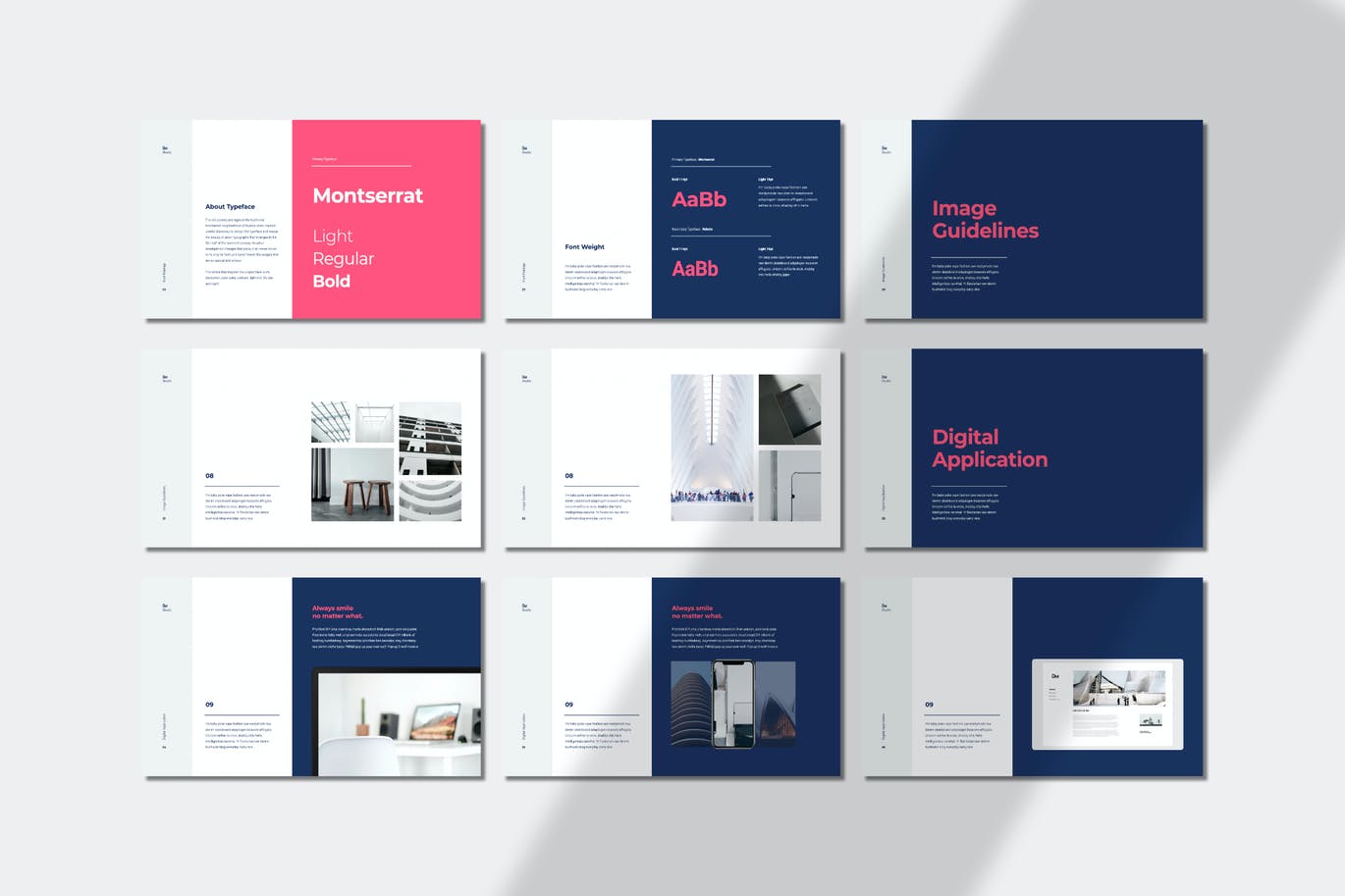 时尚高端简约品牌手册logo标志VI设计模板powerpoint幻灯片演示模板(pptx)