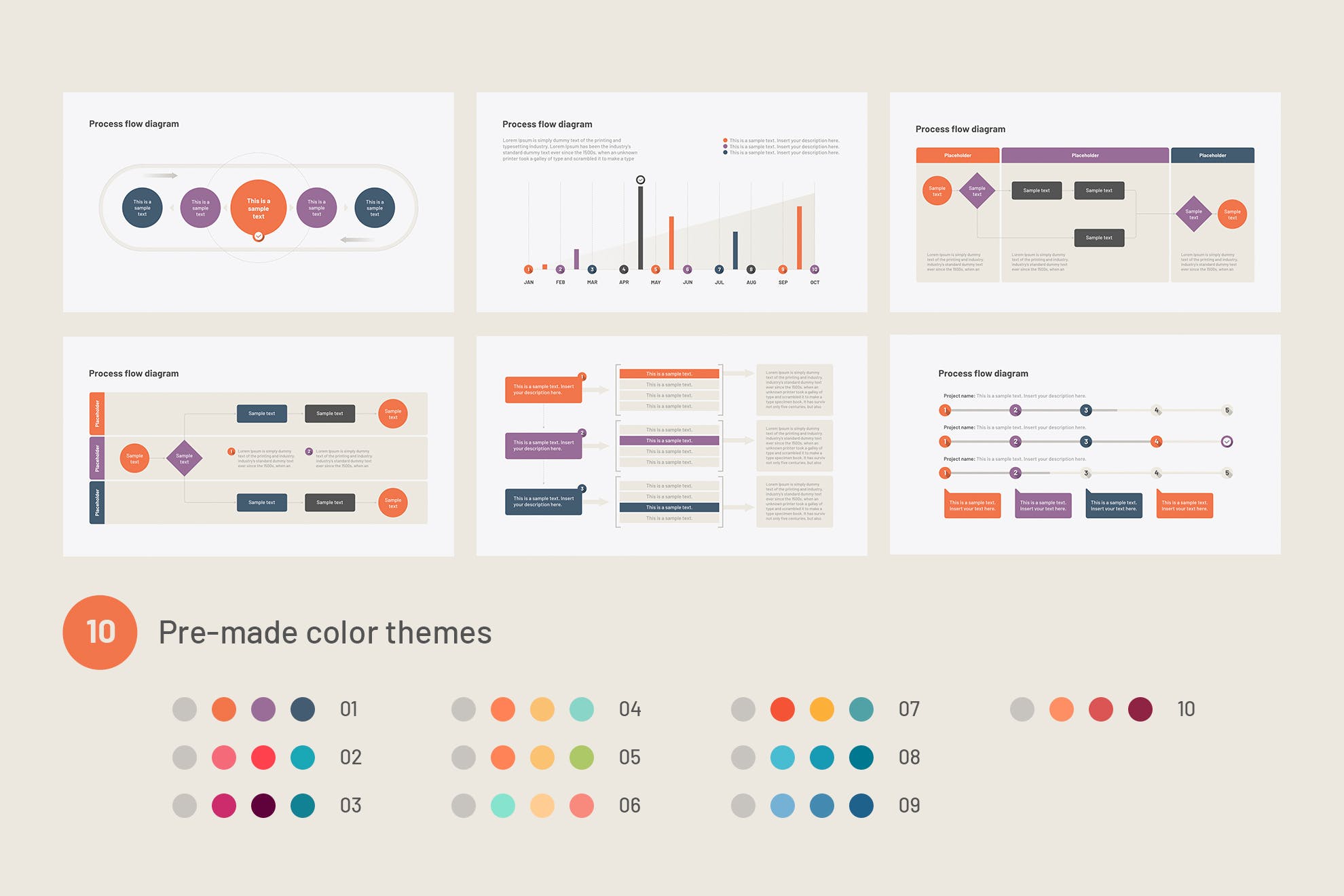 PPT工作流程图表模板下载[PPTX]