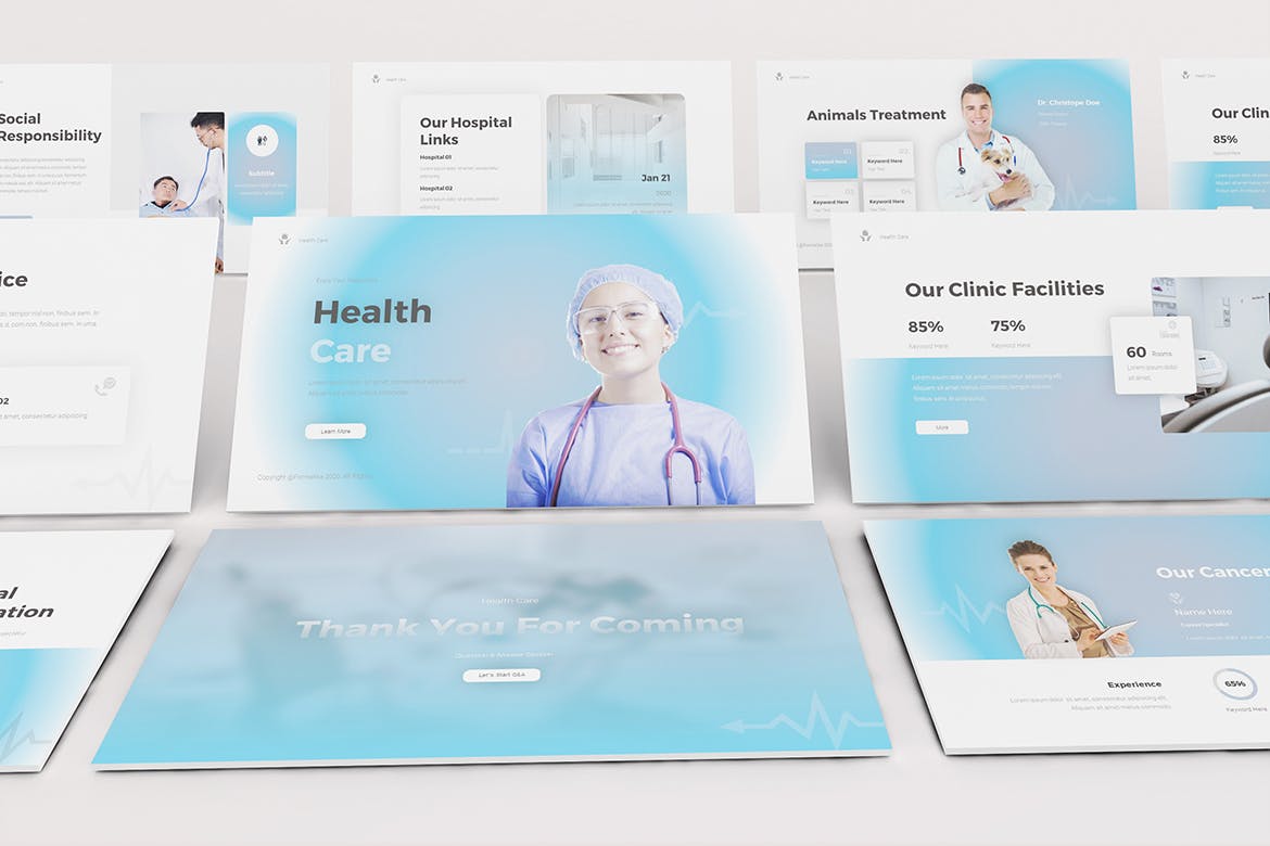 医疗保健PPT模板下载(PPTX)