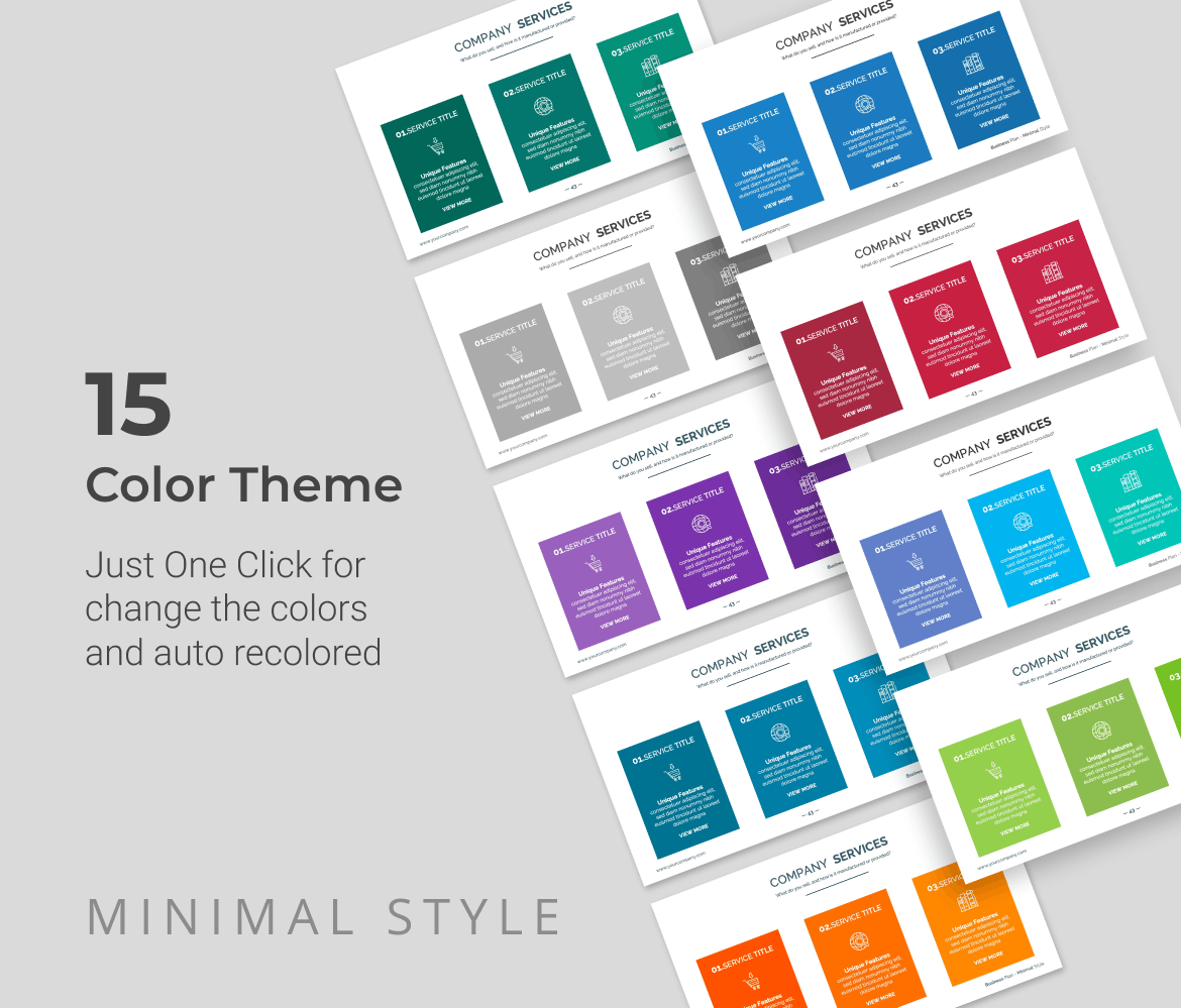 简约风格的多用途大数据业务计划powerpoint幻灯片演示模板（pptx）