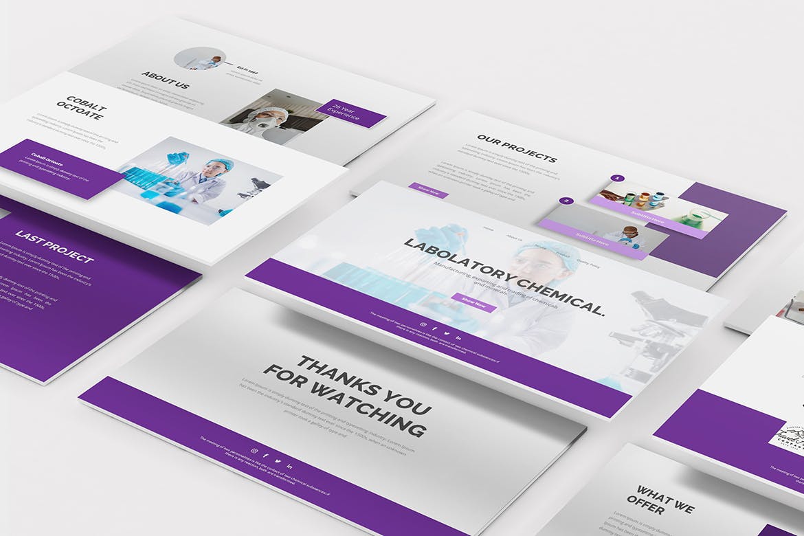 化学实验相关的PPT模板下载(PPTX)