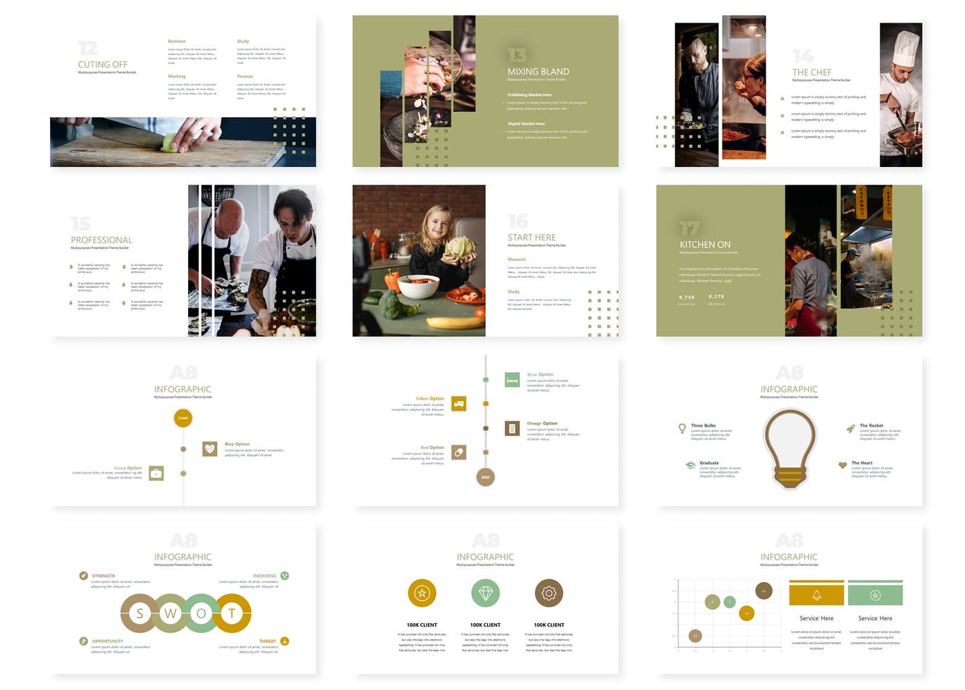 优雅时尚简约高端多用途powerpoint幻灯片演示模板（pptx）