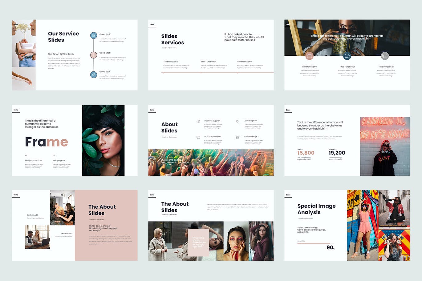 时尚高端专业的高品质powerpoint幻灯片演示模板（pptx）