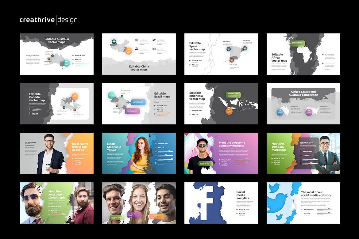 元素丰富的试试PPT模板下载(PPTX)