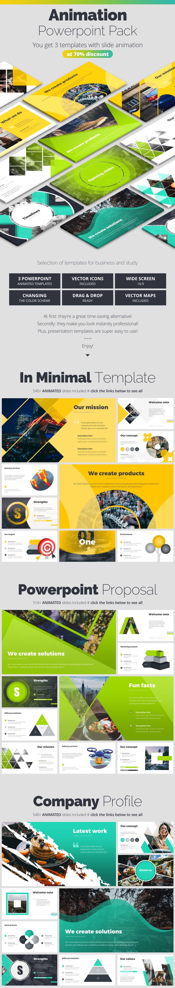 3款企业多用途动画PPT演示幻灯片模板