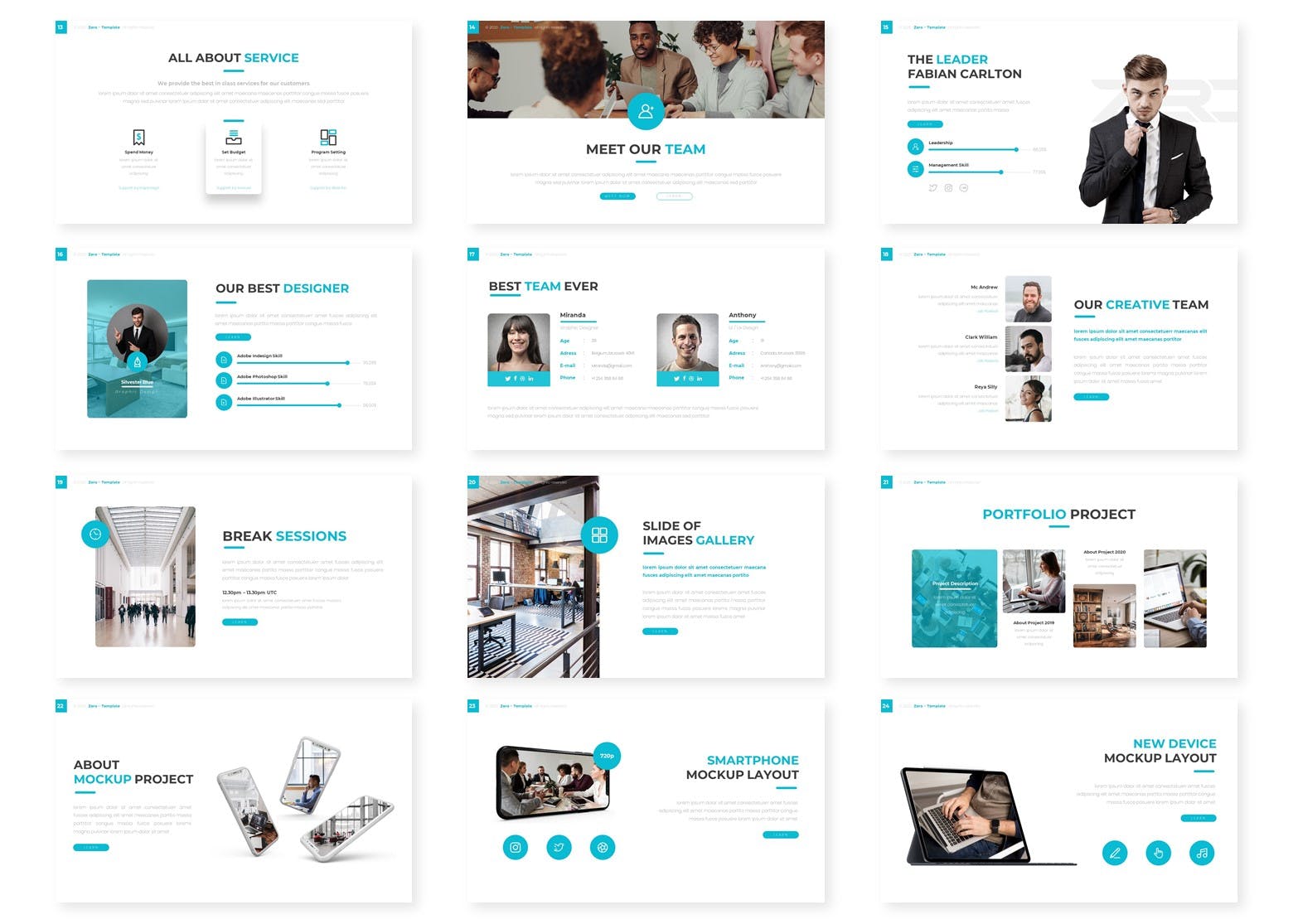 现代创意多浅色用途PPT模板下载(pptx)