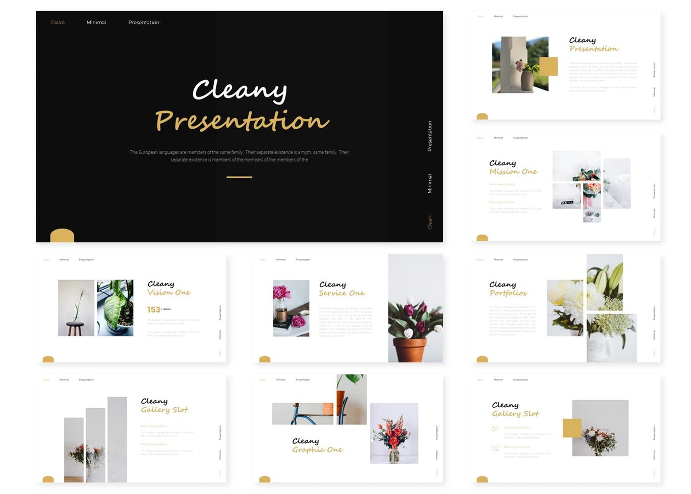 高端时尚简约清新多用途的高品质powerpoint幻灯片演示模板（pptx）