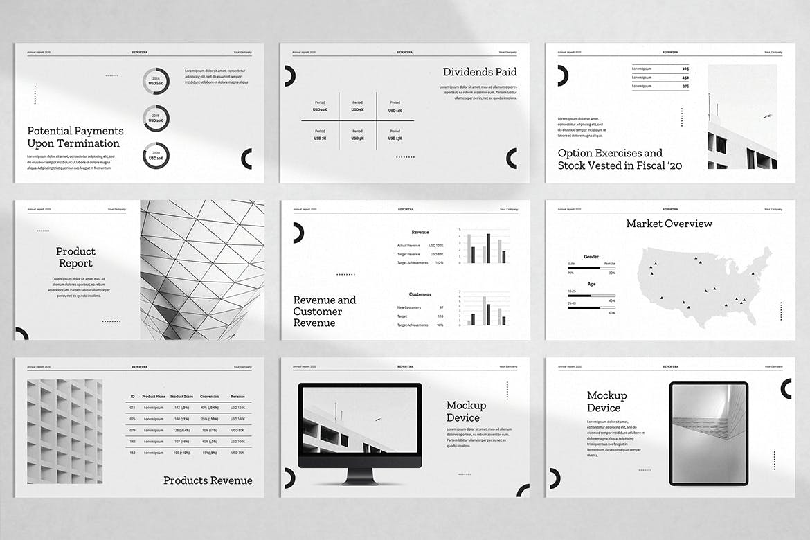 简约清新时尚多用途年度报告大数据powerpoint幻灯片演示模板（pptx）