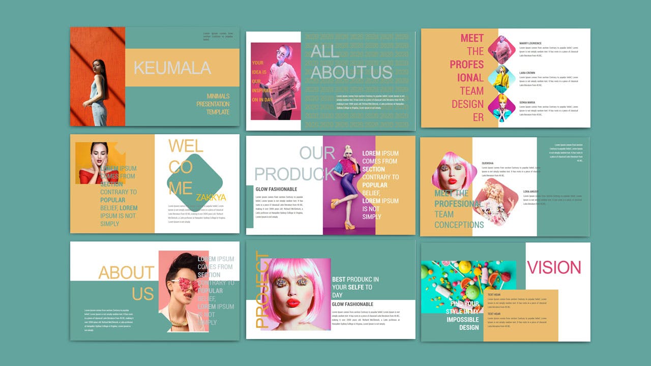 时尚特效杂志风格PPT模板下载（PPTX）